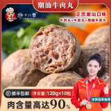 趣十八番正宗潮汕牛肉丸120g*10包 手打汕头牛筋丸 烧烤丸子火锅食材丸料 牛肉丸牛筋丸+黑椒牛筋丸120g*10