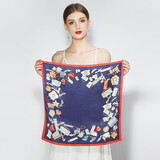 上海故事真丝丝巾女春夏桑蚕丝绸围巾真丝小方巾生日礼物女 27#