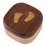 木色.木艺 MUSOR木色木艺 胎发纪念盒宝宝胎毛脐带保存收藏瓶新生婴儿百天 知足常乐款 + 三玻璃瓶（大号）