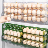 家の物语鸡蛋收纳盒冰箱侧门蛋托神器可翻转厨房收纳整理专用食品级保鲜盒 冰箱鸡蛋收纳盒【透明两个装】