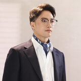 杭丝路丝巾真丝围巾男士商务休闲领巾生日送爸爸老公高档礼物实用礼盒