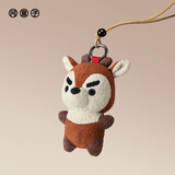 问童子 奋斗系列挂偶 毛绒小玩偶兔猪公仔玩具小挂件钥匙扣新年礼物 奋斗挂偶 鹿