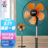 华生（Wahson）电风扇/落地扇/工业扇/18吋商务电扇立式/五叶低噪大风量宿舍办公强力大风牛角扇 FS-45D
