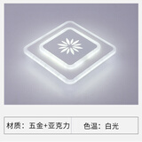 胜森 LED菱形过道灯走廊灯 入户灯门厅进门玄关灯简约现代创意楼道灯 菱形（尖叶花）白光 明装无需开孔