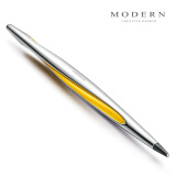Modern创意永恒笔不用墨水的金属铅笔 Forever老不死钢笔素描绘画多功能笔学生免费刻字送老师 黄色