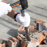 美科（MYTEC）石工凿 钢凿錾子平头尖凿水泥钢钎子石匠破石头劈石器大凿子冲子 250mm尖头钢凿