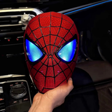 HKGX蜘蛛侠头套电动手动眼睛可动发光多灯光cos面具成人儿童头套 蜘蛛侠头套-下巴控制-可眨眼-电