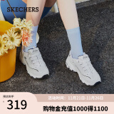 斯凯奇（Skechers）老爹鞋子女小白鞋熊猫鞋冬季运动休闲厚底百搭99999863 99999863-白色/海军蓝色/WNV 36