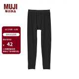 无印良品 MUJI 男式 使用了棉的冬季内衣 长紧身裤 69AA455 打底裤 黑色 S