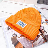 慕衣宾士日系毛线帽子男韩版保暖冷帽秋冬季情侣针织帽女帽子男冬女学生潮 亮橘色 高弹力（男女可戴）