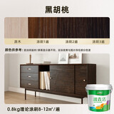 三棵树漆（SKSHU） 水性木器漆木头清油漆家用自刷涂料家具翻新木门漆改色喷漆 0.8kg黑胡桃（不覆盖木纹）