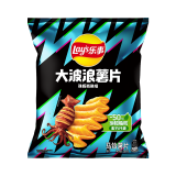 乐事（Lay's）大波浪薯片 铁板鱿鱼味 135克 休闲零食 膨化食品