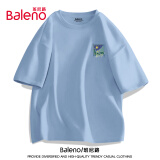 班尼路（Baleno）短袖t恤男220G重磅夏季潮流大码透气圆领上衣青少年宽松纯棉短t