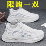 昌祥回力男鞋夏季新款网面透气休闲鞋软底跑步防滑增高运动潮流老爹鞋子男 蓝色【网面透气】 41