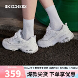 斯凯奇（Skechers）女鞋复古老爹鞋小白鞋子蕾丝厚底运动鞋11959 白 38 