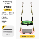 PAMPERNONG 宠爱侬秋千户外儿童室内家用吊椅庭院荡秋千宝宝婴儿室外吊篮摇椅1803 户外-粉色豪华款(后腰带+前安全带)