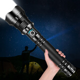 猎途P90超亮四核强光手电筒变焦远射家用便携LED户外骑行多功能氙气灯 V5-P90超长标准版[26650双锂电]赠万能夹