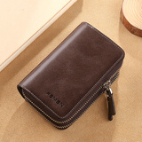 斐曼钥匙包男真皮双拉链收纳牛皮多功能锁匙包零钱卡包创意汽车钥匙套