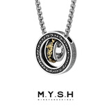 铭扬饰海 925纯银貔貅圆环项链男士吊坠潮流原创高级感新年礼物送男友老公 貔貅吊坠+钢链60cm