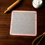 束语日本硅胶烤垫曲奇饼干烤箱烤盘垫马卡龙泡芙烘焙工具耐高温食品级 烤垫275x275mm适合28方盘