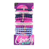 歌妮（Goody）高弹豌豆发圈荧光珠夜跑无痕粗发绳慢回弹舒适头绳马尾橡皮筋发饰 10条装