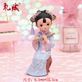 故宫俏格格娃娃手办人偶装饰摆件中国风伴手礼北京文创纪念品中国特色礼品送老外国人闺蜜女生生日礼物女孩 佳人吹笛