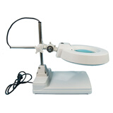 sangnond SN-A放大镜10倍白玻蓝玻20Xled灯荧光灯钟表手机维修用台式照明灯 白玻荧光灯10X