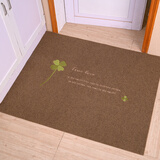 来去薄款定制入户大门口蹭土地垫进门家用脚垫玄关门厅除尘地垫可裁剪 棕黄色四叶草 120*160