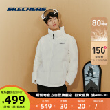 斯凯奇丨Skechers运动羽绒服男女士同款保暖外套 棉花糖白 M