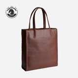 ANDSEEYOU品牌  手提包男 真皮通勤包 男士电脑包牛皮托特包 简约出行包 大容量疯马皮单肩包 怀旧棕