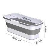 洗拖把桶长方形家用水桶平板拖把清洗桶手提多用桶大号容量多功能 大号折叠桶（45cm以下可用）