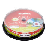 IMATION怡敏信imation台产DVD RW 4.7G空白光盘10片装 可擦写DVDRW刻录光盘 重复使用dvd碟片 2速 DVD-RW10片装送光盘袋10个