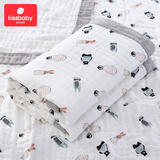 Kissbaby Miracle纯棉A类婴儿6层纱布浴巾 新生儿柔软吸水宝宝大包巾方巾 浣熊兔【A类纯棉 110cm*110cm】