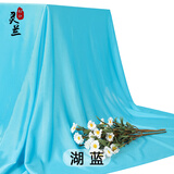 灵兰 弹力内衬里衬布料 有光高弹力针织内衬 服装面料微透 蕾丝内衬 031#湖蓝