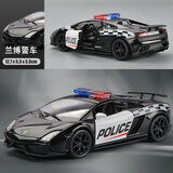 卡威（KIV）奔驰汽车玩具车警车儿童合金小汽车仿真跑车模型1-3-6岁男孩礼物 兰博基尼-特警