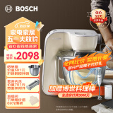 博世（Bosch）欧洲整机进口家用厨师机和面揉面一体机全自动多功能轻音电动搅拌机商用料理机打蛋器打奶油绞肉机 香草白【升级宽面条】1000W-4大功能附件