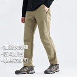 拓路者（Pioneer Camp）藏狼户外登山裤男防风加绒保暖直筒软壳休闲裤男士长裤子冬季中年 卡其 XL