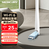 水星（MERCURY）WiFi6免驱动 usb无线网卡 天线增益 台式机笔记本电脑无线wifi接收器 随身wifi发射器 迷你USB 【300M外置天线-WiFi6】UX3H