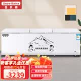雪贝娜铜管卧式冰柜商用大容量冷冻展示柜定制款 BD/BC-1888双压缩机（铜管款） 铜管
