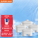 苏泊尔（SUPOR） 净水壶过滤壶过滤器便携净水杯滤芯 1只装/4只装 适用于J-UF01/UF02/UF03 滤芯4芯装-适用于UF03