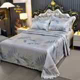 怪怪猫凉席冰丝席三件套可水洗1.8米夏凉席双人空调席单人床单1.5m席子 陌上花开 230*250cm三件套（适合1.5米床）