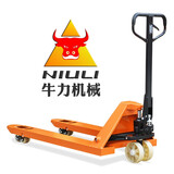 牛力叉车手动液压搬运车2吨3吨地牛托盘车升降铲车手拉拖车液压装卸车 【3吨槽钢特厚】685*1220mm 白色尼龙轮