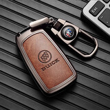 车佰伦（carblun）别克新款英朗钥匙套老君威XT/GT昂科拉阅朗君越gl8车包壳扣男高档 B款折叠【咖啡棕】+防丢金属扣