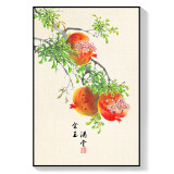 紫腾随轩新中式客厅装饰画沙发背景墙画餐厅饭厅挂画卧室床头中国风壁画 图11 40*60原木色外框