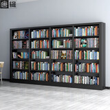 唐辑 钢制书架书柜落地学校图书馆阅览室档案架 黑色单面五层一列四