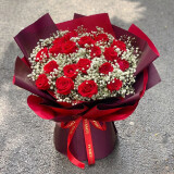 爱花居鲜花速递红玫瑰花束生日礼物送女朋友老婆同城配送 心之所向—19朵玫瑰|JD131