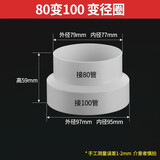 厨房吸抽油烟机排烟管变径圈排风烟道管大小转换接头止逆阀变径器8/10/12/1415/16/18可选 8-10cm变径圈+2米铝箔胶带