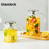 Glasslock耐热玻璃冷水壶高硼硅家用大容量凉白开水壶泡茶果汁壶1000ml