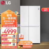 LG 御冰系列 649升超大容量对开门冰箱 双开门多重冷流 风冷无霜 保鲜冷冻分区 珠光白 S651SW12
