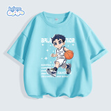 班尼路男童短袖2025款中大童纯棉半袖夏装儿童夏季潮流宽松薄款上衣T恤